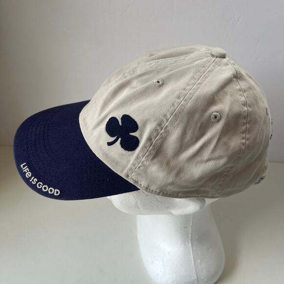 LIFE IS GOOD Happy Go Life Unisex Cap Hat Size Tan"Art of Optimism" Shamrock - Picture 3 of 12